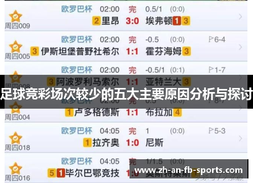 足球竞彩场次较少的五大主要原因分析与探讨